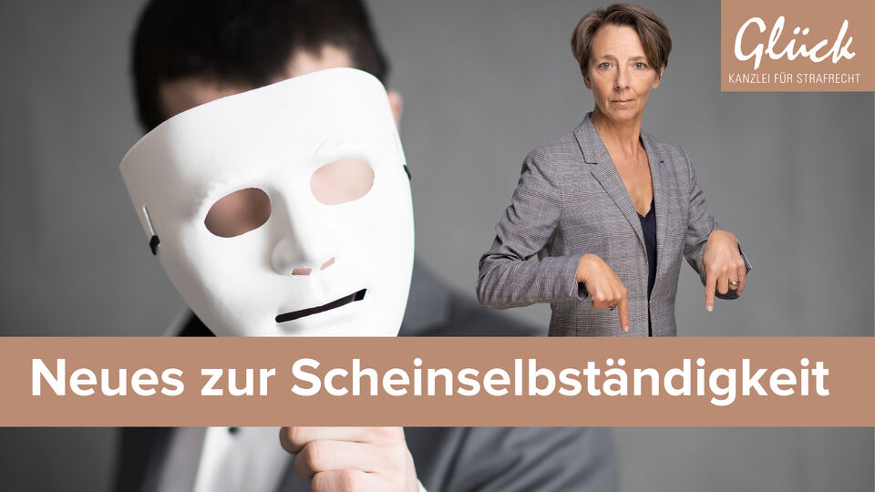 Maske als Symbol für Scheinselbständigkeit