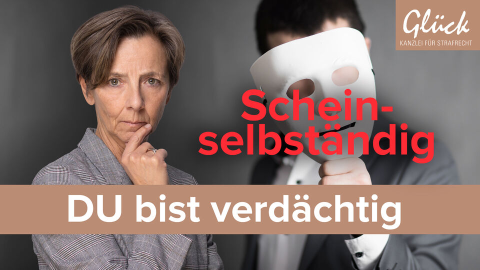 Sozialversicherungspflicht bei Selbstständigkeit angedeutet durch Mann mit weißer Maske