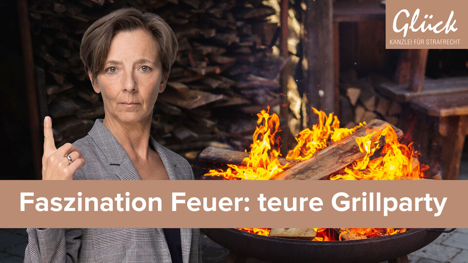 Grillen im Garten mit offener Feuerschale symbolisch dargestellt