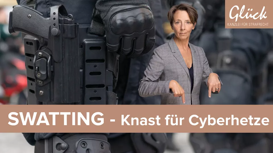Swatting als Internettrend dargestellt durch bewaffneten Polizeieinsatz